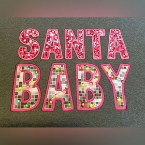 T-Shirt. Womens XL Short Sleeve Gray Shirt With “ Santa Baby” Print. NWOT